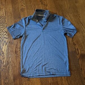 Navy Striped Polo Shirt for Men